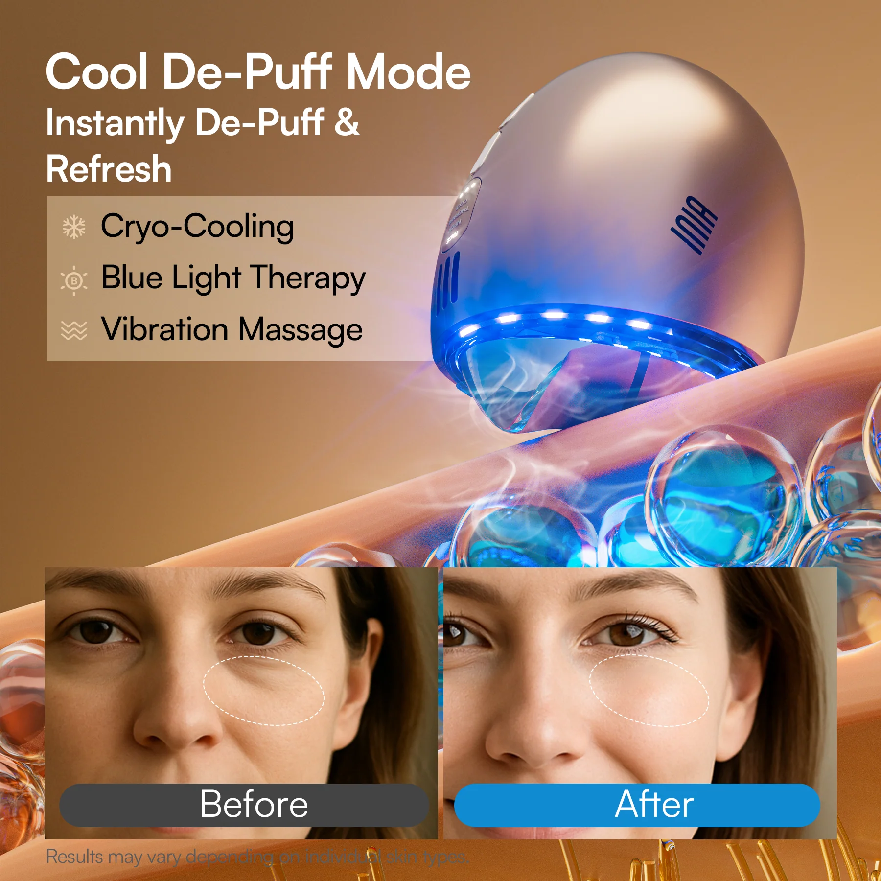 INIA GLACE Microcurrent Lymphatic Drainage Beauty Device - Image 5