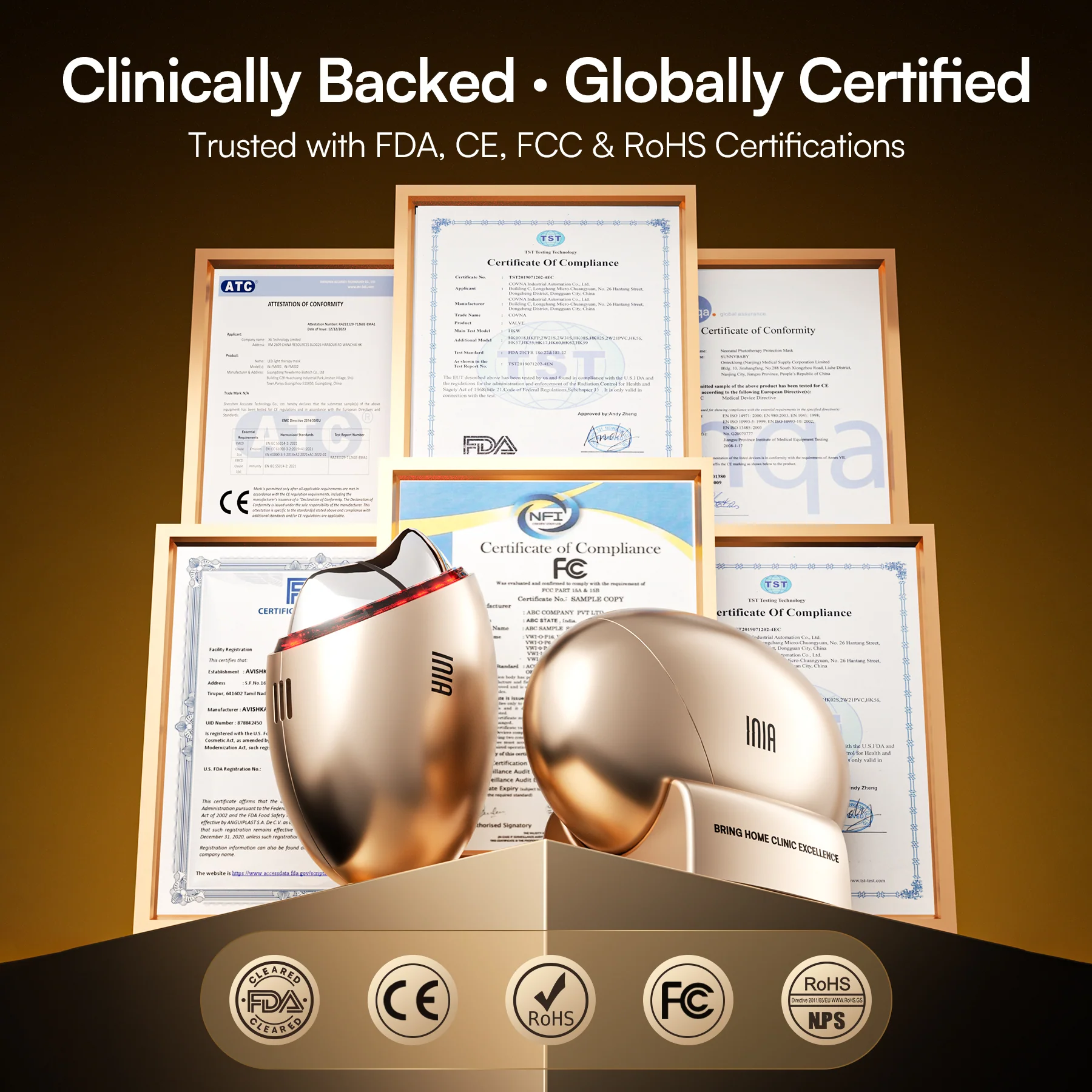 INIA GLACE Microcurrent Lymphatic Drainage Beauty Device - Image 8