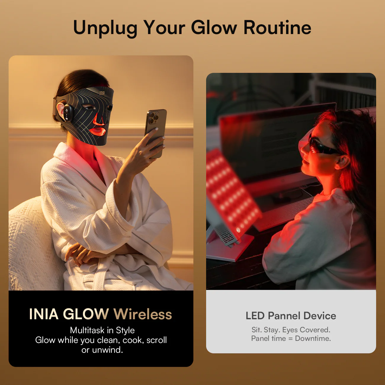 INIA GLOW Wireless Red Light Therapy Mask - Image 10