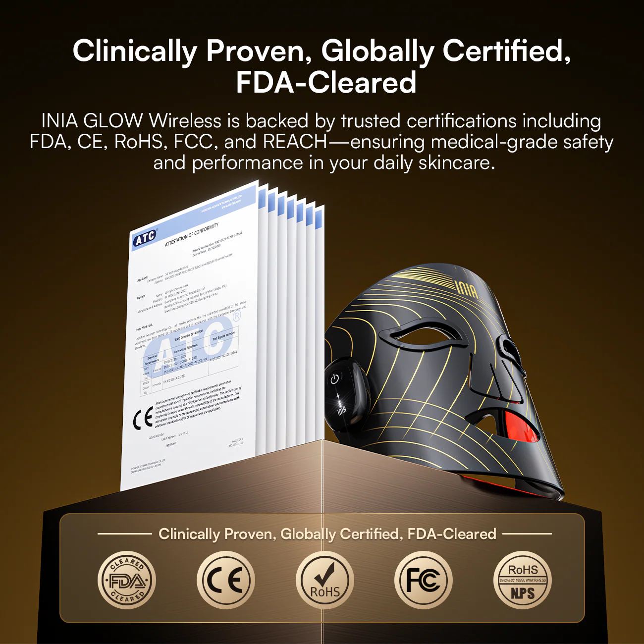 INIA GLOW Wireless Red Light Therapy Mask - Image 11