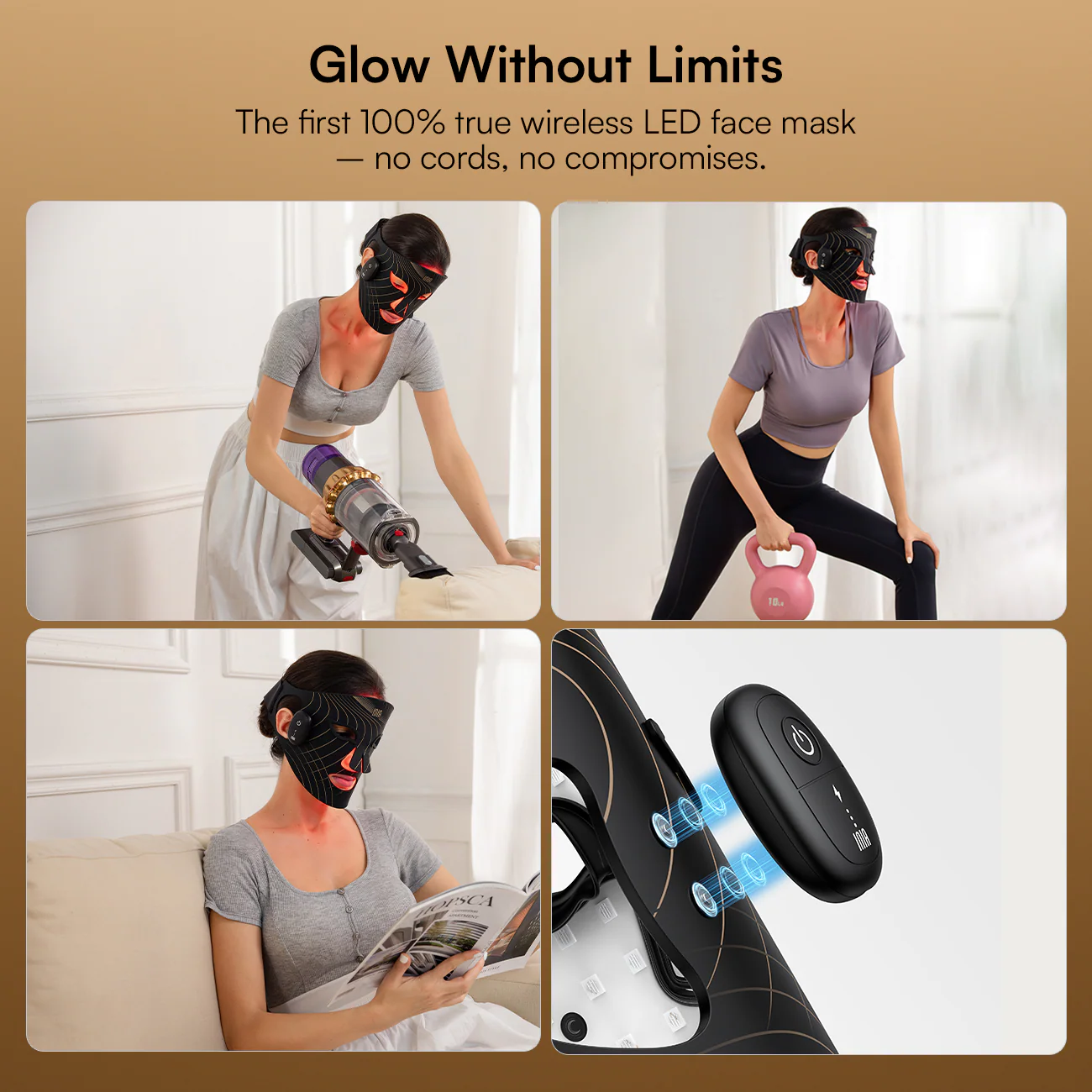 INIA GLOW Wireless Red Light Therapy Mask - Image 9